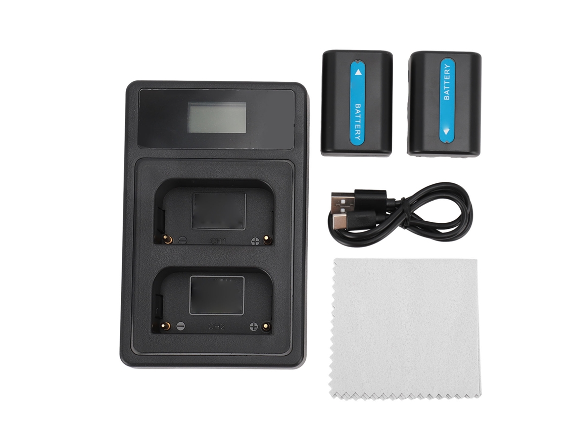 Bateria de Câmera 1800mah com Base de Carregamento para Np Fm50 Fm55h Acessórios de Videocâmera