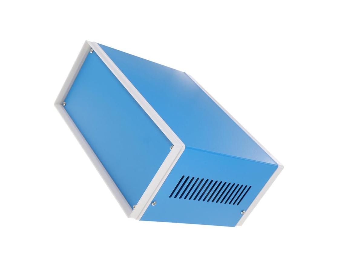 Caixa De Junção Elétrica Metálica Azul Para Eletrônicos | Invólucro