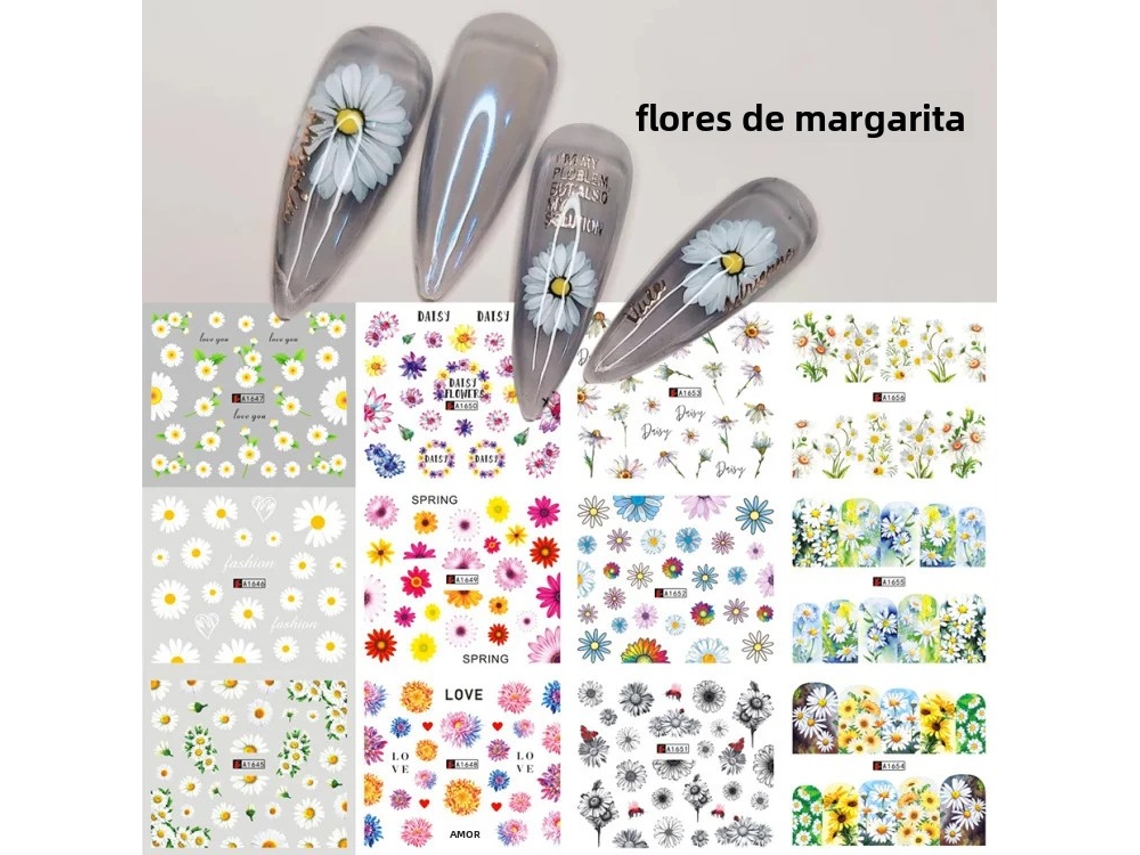 Adesivos de Unhas com Tema Oceânico, Decorações de Unhas para o Verão. MDUG