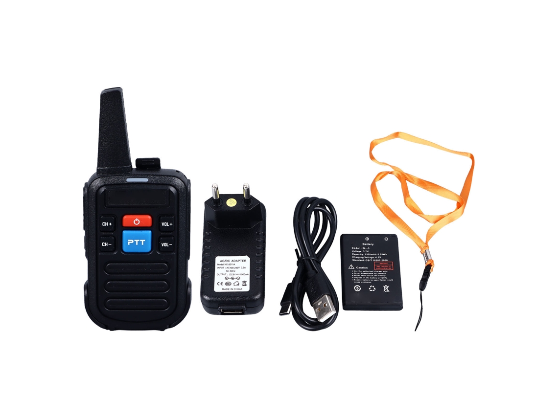 Mini Walkie Talkies 2w/0.5w 16 Canais Leves Rádio Bidirecional Carregamento Usb Walkie Talkies Portáteis Plugue Ue 110v A 240v Brilvibera