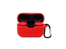Capa De Silicone Com Fivela Para Sony Wf H800 Vermelha Brilvibera