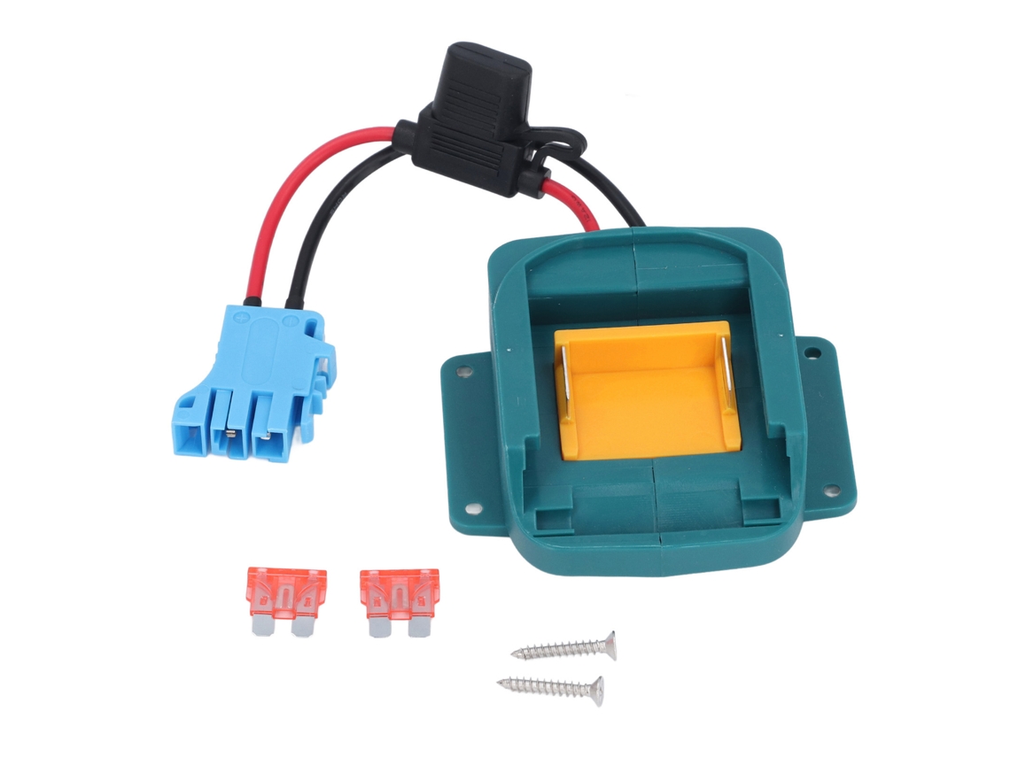 Kit de conversão de adaptador de bateria para brinquedos elétricos infantis com chicote de cabos e conector Azul BL1850 BL1860 18V