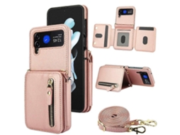 Bolsa Para Cartões Com Zíper E Fivela Dupla, Capa Dobrável Para Celular