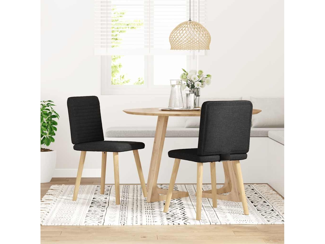 Maison Exclusive - Cadeiras De Jantar 2 Pcs Tecido Preto