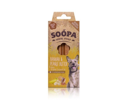 Soopa Dental Sticks: Banana & Manteiga De Amendoim 100G
