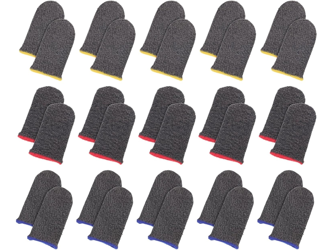 Conjunto De 30 Dedeiras Fibra Prateada, Respiráveis E Elásticas, Resistentes Ao Suor Para Jogos Confortáveis E Práticos