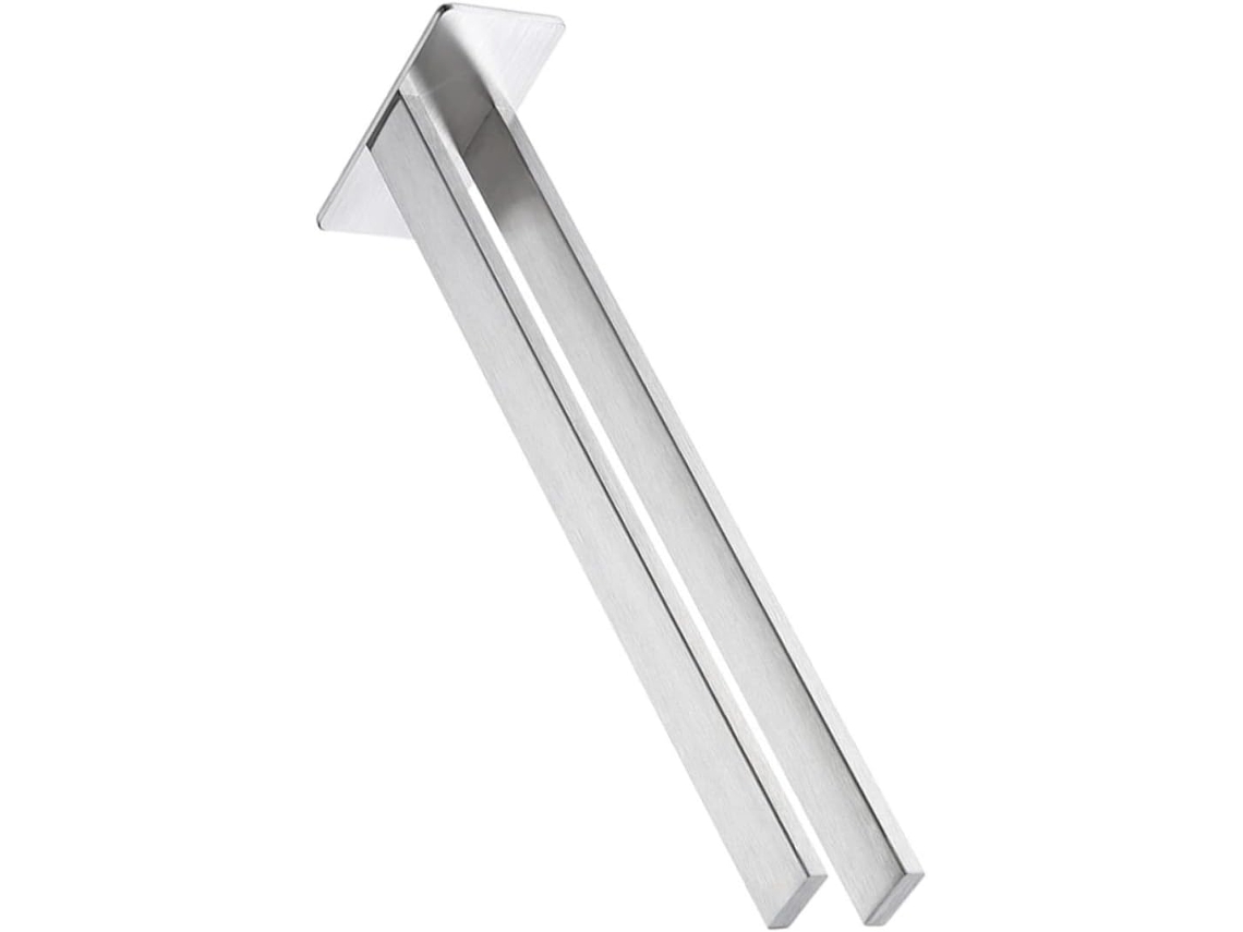 Suporte De Toalhas Aço Inoxidável Com Barras Duplas, Sem Necessidade De Furos, Para Banheiro