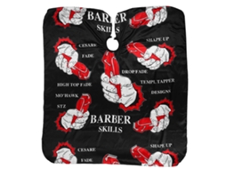 Capa Impermeável De Cabeleireiro Para Salão De Barbearia 160x140cm Cor Preta