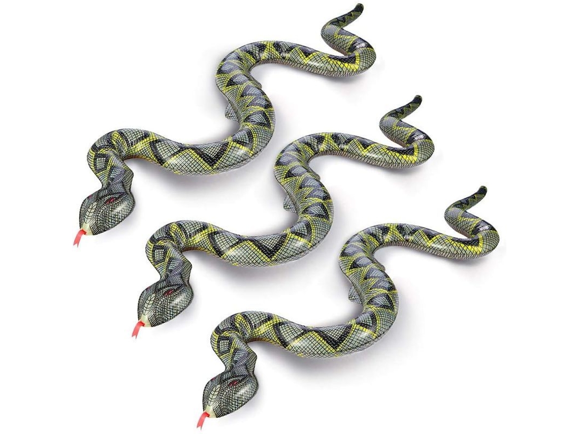 Serpente inflável para festa de Halloween, 3 peças