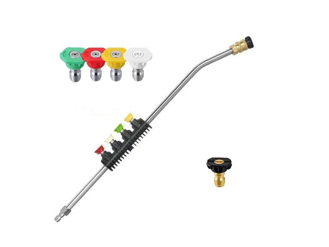 Lanza Extensible Lavadora Alta Presión Acero Inoxidable 5 Boquillas Ajustables 38cm S/MARCA