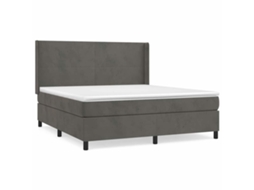 Box Spring Bed, Box Spring Beds Vidaxl Cinzeto Veludo (160 X 200 Cm)