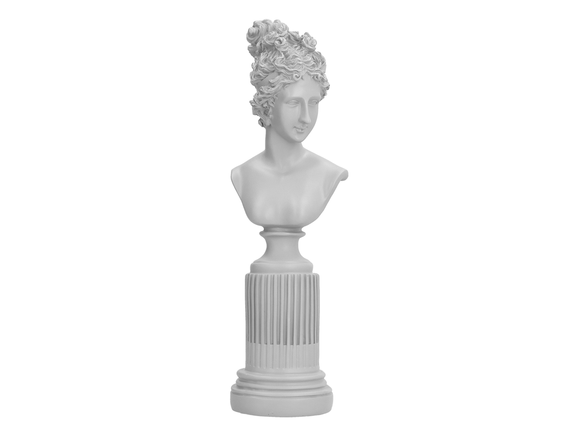 Figura de Personagem Resina Decoração Mesa Branca