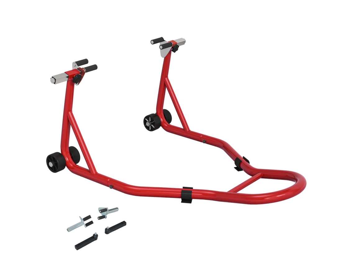 Suporte para Motocicleta, Suporte Frontal para Motocicleta com Braço Oscilante em U e L, Suporte Universal para Oficina, Vermelho Ge