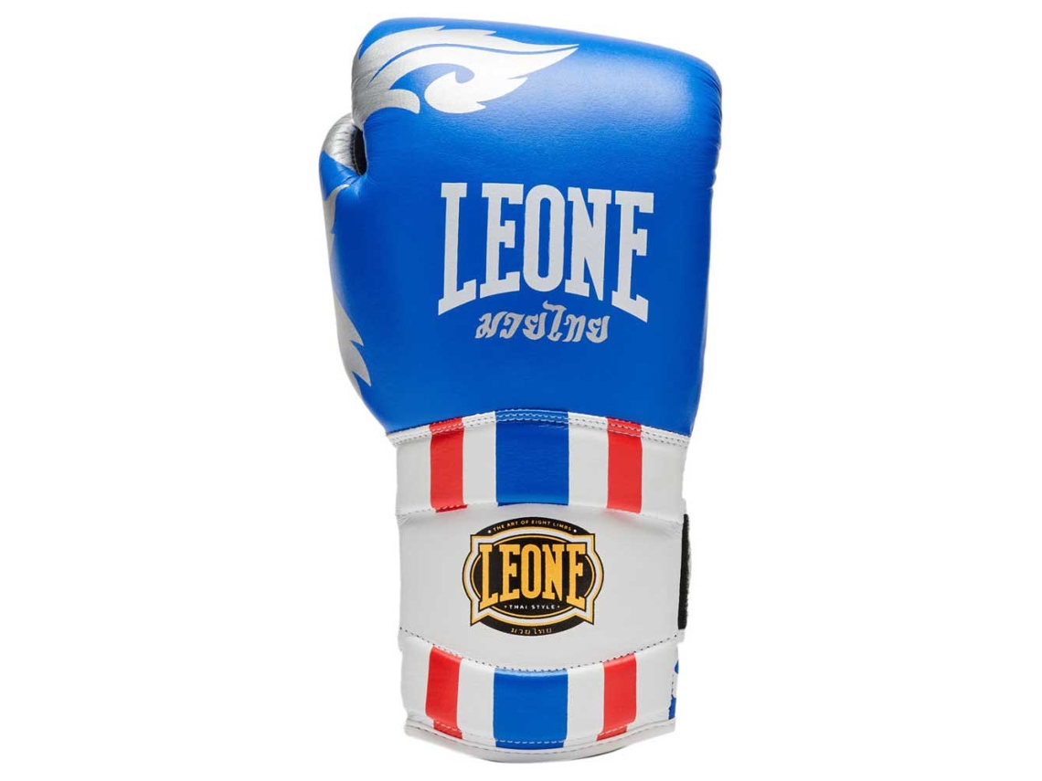 Luvas de Boxe de Couro Artificial Thai Style Azul 12 Ozleone1947