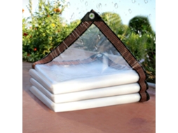 Covers Outdoor Clear Tarp Curtain, Waterproof Wind Proof Transparent Vinyl Tarp With Rustrpoof Grommets, Reinforced
