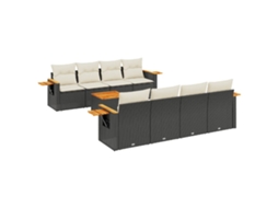 Garden Sofa Set, Garden Sofa Sets Vidaxl Preto Rattan / Vime (n/a)