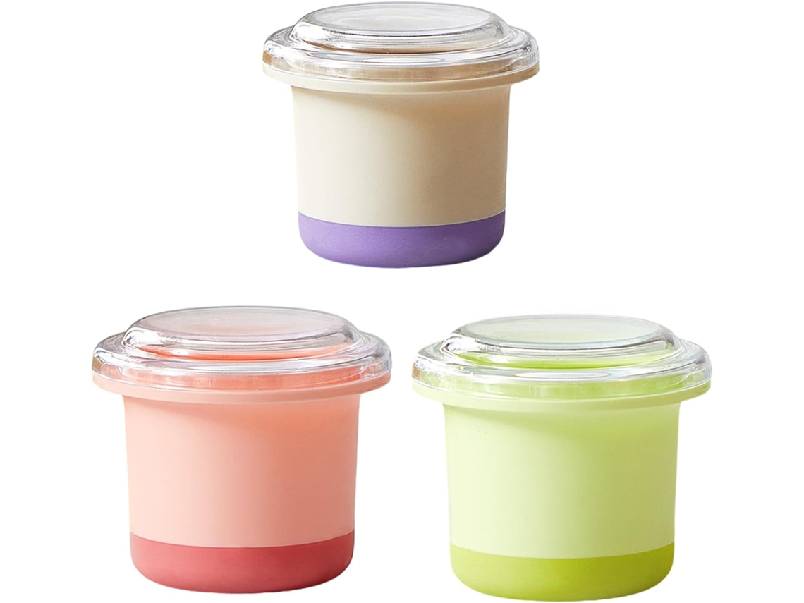 Conjunto De 3-formas Gelo Resistentes Para Máquinas Raspadinha, Seguras E De Tamanho Ideal Para Armazenamento Fácil