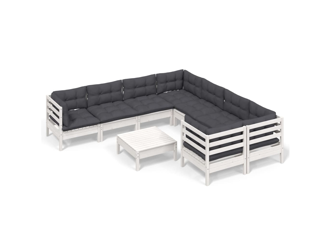 Garden Lounge Set, Garden Lounge Sets Vidaxl Branco Madeira De Pinho (n/a)