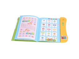 Primerox livro com Som Eletrônico Aprendizagem Espanhol Animais Frutas Números Brinquedo Educativo para Crianças Laranja