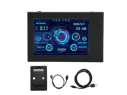 Monitor De Temperatura Do Computador 3.5 Polegadas Ips Editores De Tema Ajustável Rotativo Para Cpu Gpu Ram Tempo Clima