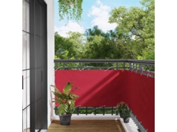 Vidaxl Tela De Varanda 75 X 200 Cm Tecido Oxford Retangular Vermelho