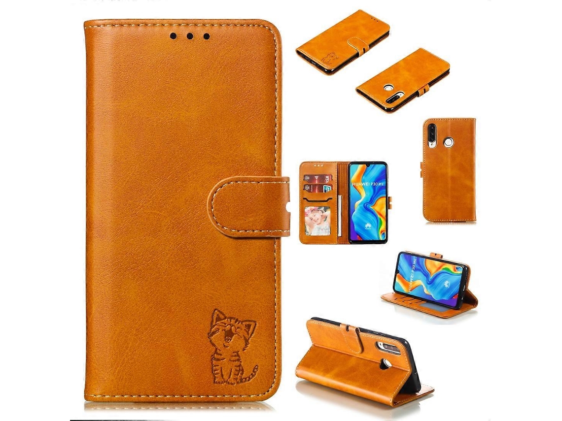 Capa Protetora De Couro Para Huawei P30 Lite