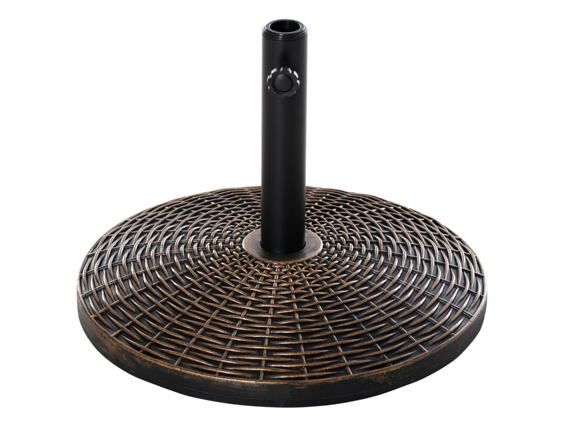 Suporte Guarda Sol 25kg Aparência Rattan Bronze Antigo VELTRIX