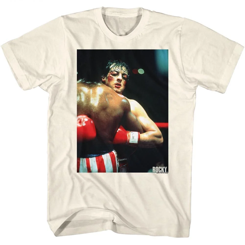 Rockinstone Rocky Movie Real Talk Solid Natural Adult T-shirt Size:xxxl