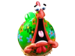 Mali figuras de Galinha Decorativa de Resina para Jardim Pátio com Expressões Engraçadas