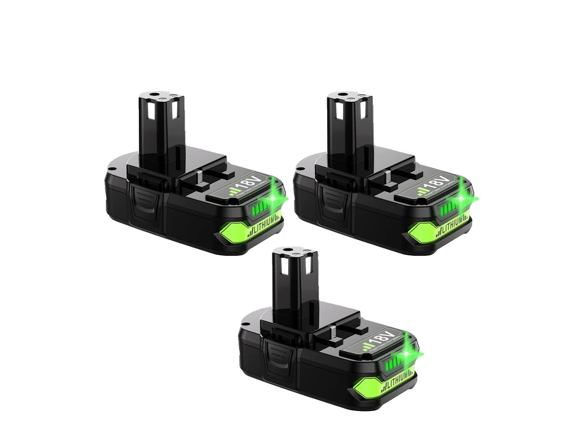 Bateria De Substituição, Li-ion, 18v, Compatível Com Ryobi, 3pcs 3.0ah