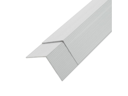 vidaXL Perfis angulares p/ pavimento em alumínio 5 pcs 170 cm prateado