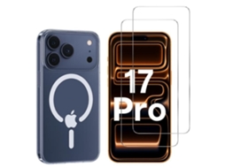 Capa Para Iphone 17 Pro E 2 Com Tela De Vidro Temperado E Anel Magnético Integrado Phonillico®.