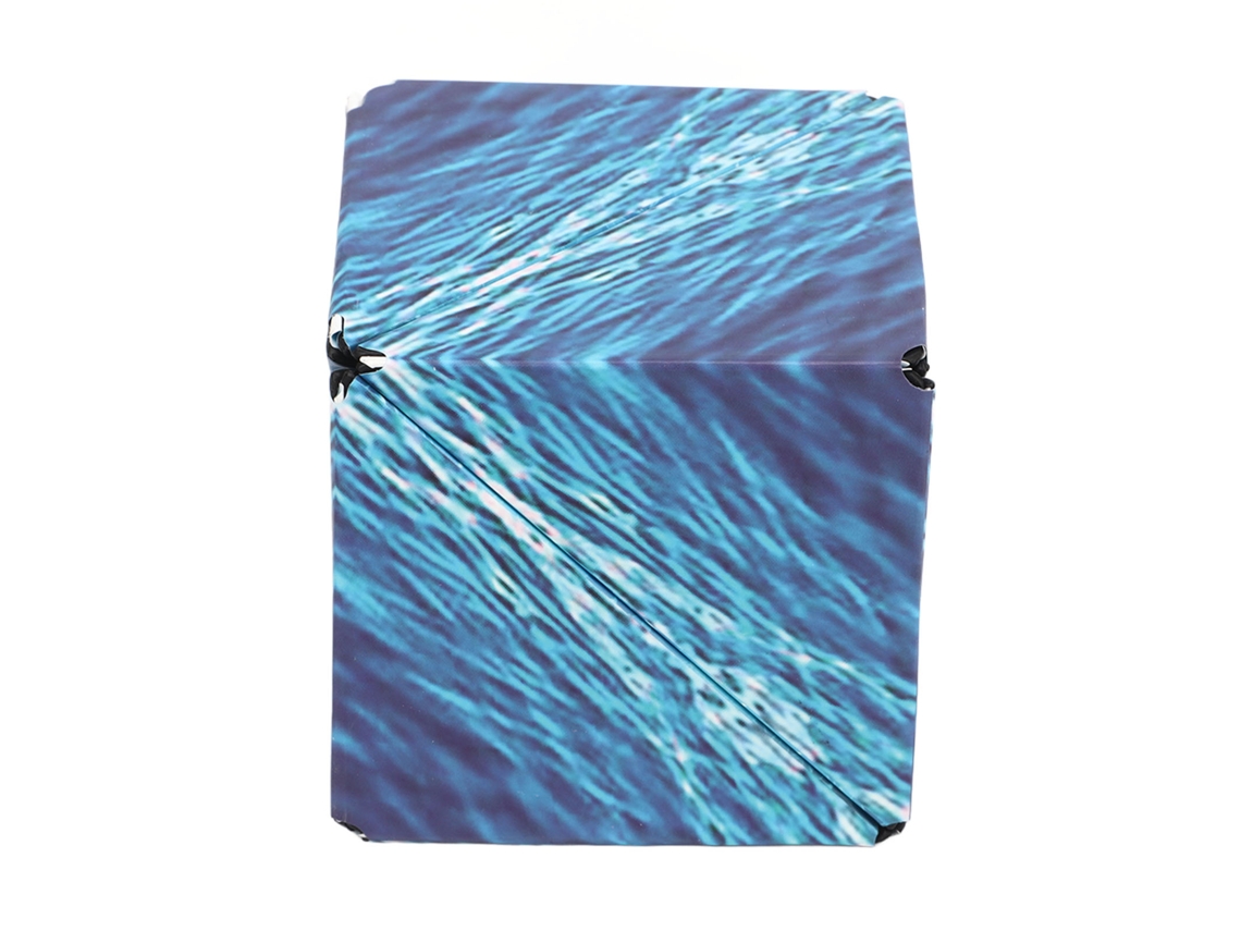 Cubo Magnético Geométrico De Abs Shape Cube Puzzle Para Descompressão Diária Branco Marinho Grãos