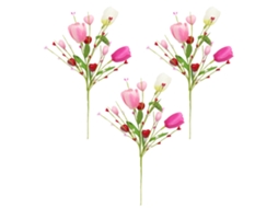 Laxiscreed Tulipas Artificiais Vermelhas E Rosas Pack De 3 Para Decoração De Dia Dos Namorados