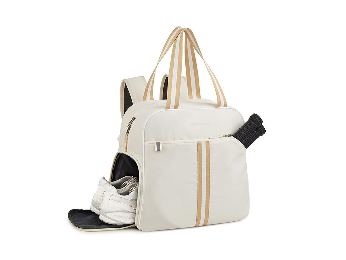 Mochila De Para Pickleball Badminton Tênis 39x18x36cm Marfim Digitallab