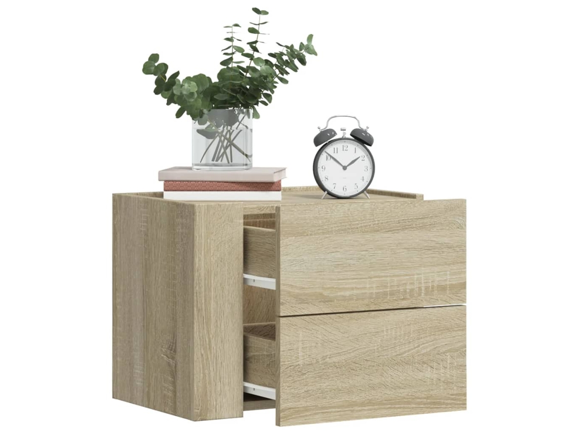 Vidaxl Mesa De Cabeceira De Parede 45x30x35 Cm Carvalho Sonoma