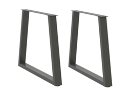 Vidaxl Pés Para Mesa De Jantar Em V 2 Peças Antracite 80x(72-73,3) Cm Aço