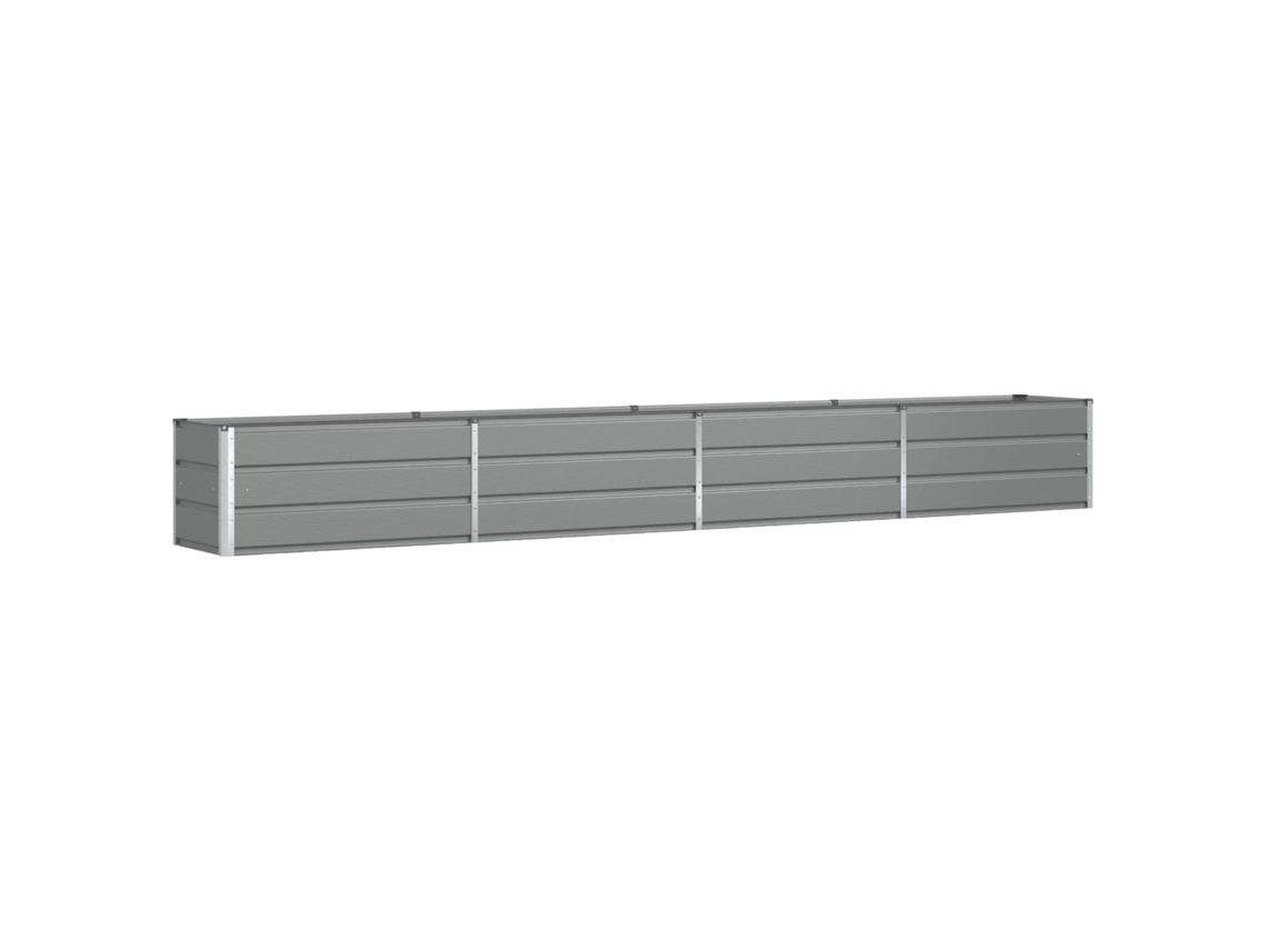 Conjunto 1 Floreira Vidaxl Cinzento-claro Aço (385 X 50 X 45 Cm)