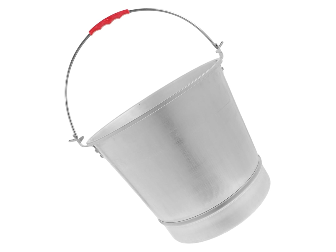Balde Robusto em Aço Inoxidável, com Capacidade para 13 Litros, Ideal Jardim e Uso Doméstico. CHABERLU