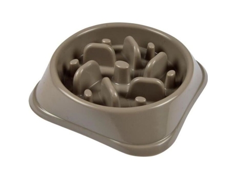 Tigela Anti-Glutão para Cães e Gatos 19Cm Taupe Preço Paris LOVE STORY
