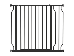 Grade De Isolamento Para Cães, Fixação Por Pressão, Comprimento Ajustável, Aço/abs, 75-95 X 76cm, Preta.