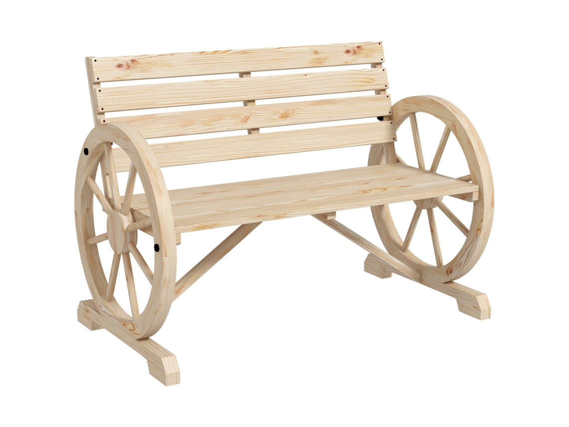 Banco Abeto 2 Lugares 240kg Natural Campestre VOLTEDGE