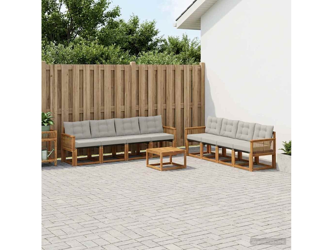 Vidaxl Conjunto De Sofás Para Exterior 9 Unid.
