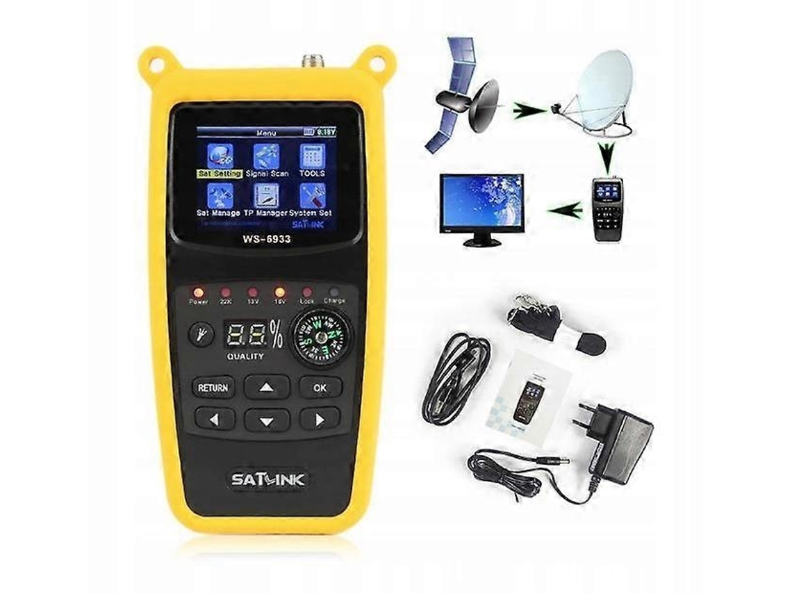 Medidor De Sinal Satélite Satlink Ws, 6933 Sat Para Ajuste De Antena, Perfet
