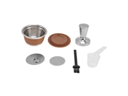Cápsula De Café Reutilizável Com Filtro, Copo E Tamper Para Dolce Gusto Cor Café Aço Inoxidável