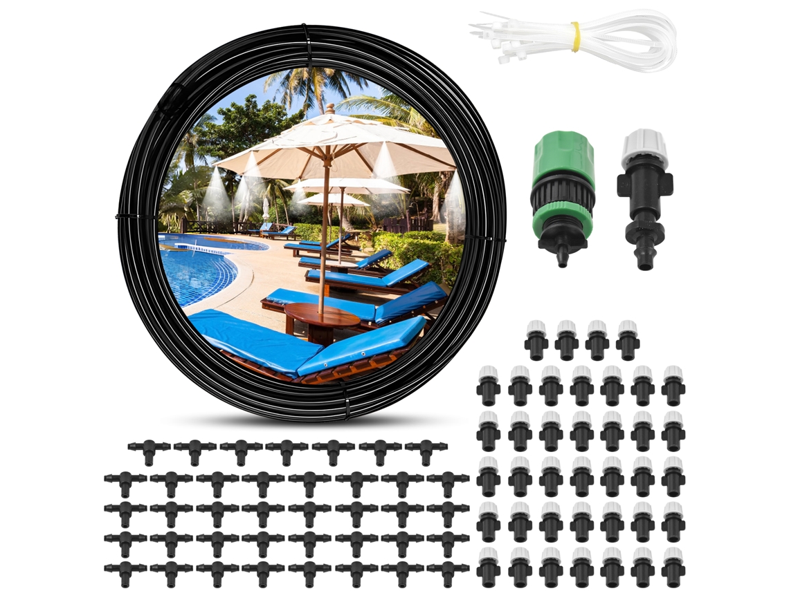 Primerox sistema de nebulização externo para jardim com 16 bicos de latão