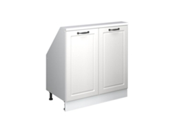 Móvel De Arrumação Sob Inclinação Rion, Com 2 Portas, Branco Campo/branco, Branco, Vicco 2
