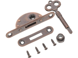 Fechadura Semicircular Antiga Com Chave Para Portas De Guarda-roupas