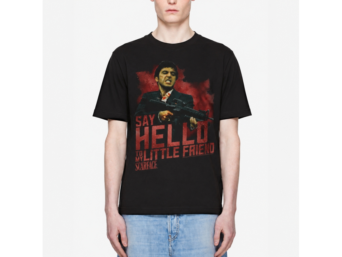 Rockinstone Scarface Movie Say Hello Black Adult T-shirt Size:xxxl
