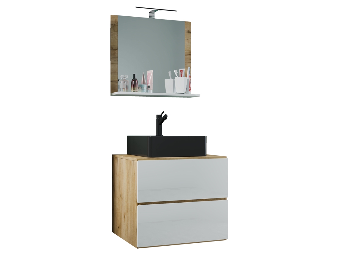 Lavatório De 3 Peças Móvel De Casa De Banho Lendas 60 Cm M Vcm